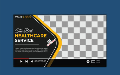 Vector modern digital Corporate YouTube video thumbnail and social media post web banner template