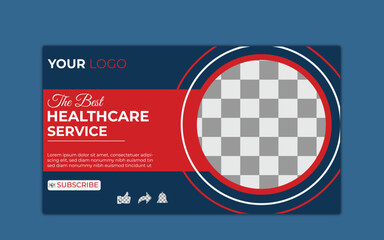 Vector modern digital Corporate YouTube video thumbnail and social media post web banner template