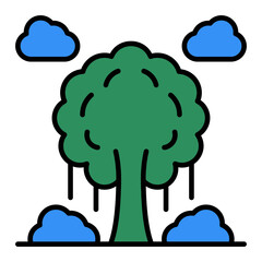   Jungle line filled icon