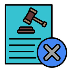   Illegal document line filled icon