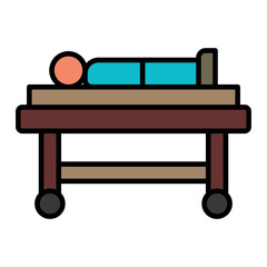   Dead Body line filled icon