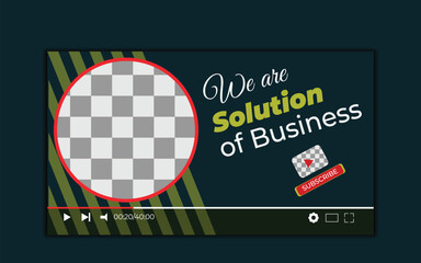 Vector modern digital Corporate YouTube video thumbnail and social media post web banner template
