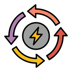   Renewable Energy line filled icon