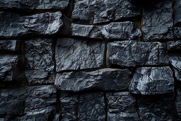 a black brick wall with cracks