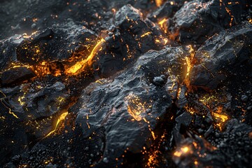 lava flowing lava on rocks