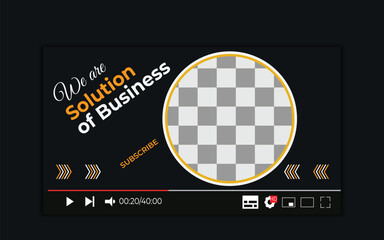 Vector modern digital Corporate YouTube video thumbnail and social media post web banner template