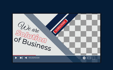 Vector modern digital Corporate YouTube video thumbnail and social media post web banner template