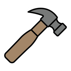   Hammer line filled icon