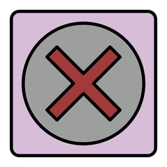   Close line filled icon