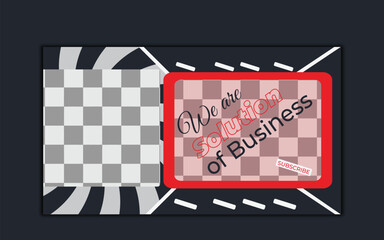 Vector modern digital Corporate YouTube video thumbnail and social media post web banner template