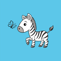 Illustration of baby zebra