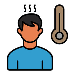   Fever line filled icon