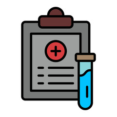   Medical Test line filled icon