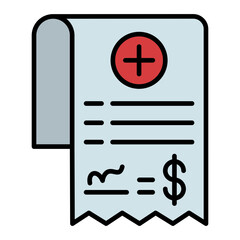   Bill line filled icon