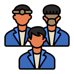   Medical Team line filled icon