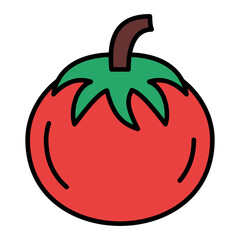   Tomato line filled icon