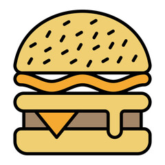   Hamburger line filled icon