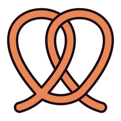   Pretzel line filled icon