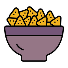   Nachos line filled icon