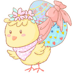 Chick with Easter egg