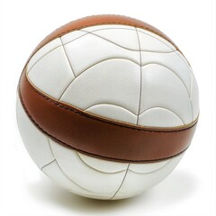 Close Up of Basketball Ball on White Background