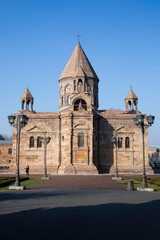 Fototapeta na wymiar Mother Cathedral in Etchmiadzin city, one of the oldest churches in the world. Early 4th century AD.