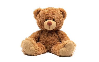 Snuggle Up with a Plush Teddy Bear On Transparent Background.
