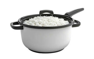 The Art of Rice Cooking in Your Kitchen On Transparent Background. - obrazy, fototapety, plakaty