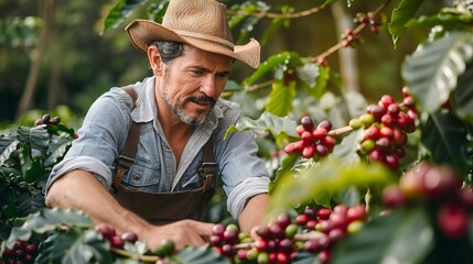 Agricultural Engineer in Coffee Bean Field Analysis

