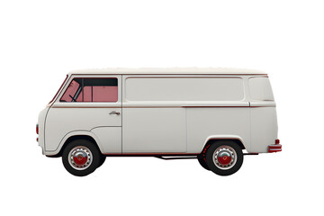 White van isolated on transparent background