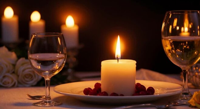 candlelight dinner footage video