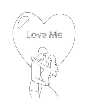 Valentine Coloring Book Page For Kids