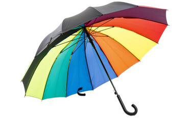 Staying Dry with a Portable Umbrella On Transparent Background.