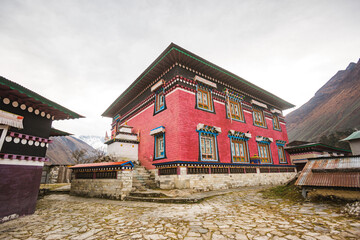 Monastery Tengboche, Nepal, Sagarmatha national park - 751371506