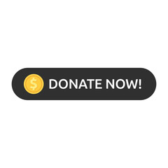 Donate button. Click button donate. Button for donation and charity. Donation by online payments.