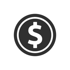 Dollar coin icon. Money pay, Financial and Business concept.