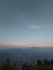 sunset over the mountains