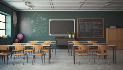 Close up of a black dirty school room empty blackboard or chalkboard background