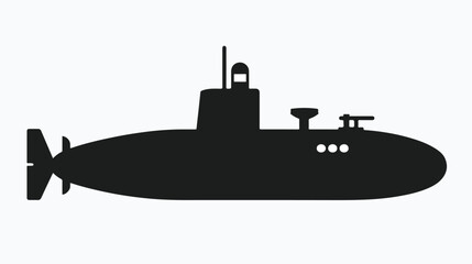 Mini submarine vector icon isolated on white background