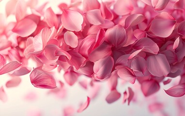 a bunch of pink petals - Powered by Adobe