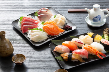 刺身、寿司、和食の背景