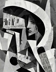Abstract cubist portraits
