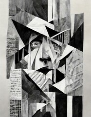 Abstract cubist portraits