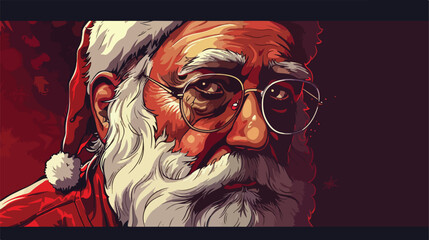 Santa claus icon avatar. for a christmas theme design