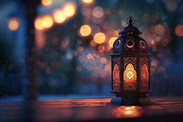 a lantern with a candle inside