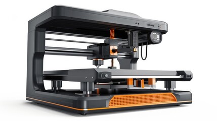 3D printer, isolated on white background . Generative AI