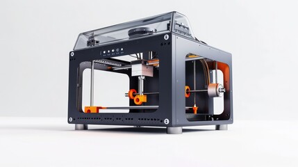 3D printer, isolated on white background . Generative AI