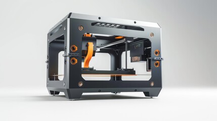 Fototapeta premium 3D printer, isolated on white background . Generative AI