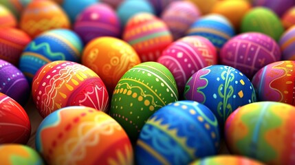 Fototapeta na wymiar a group of colorful eggs