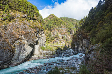 Bhote-Khosi river valley, Nepal - 751383323